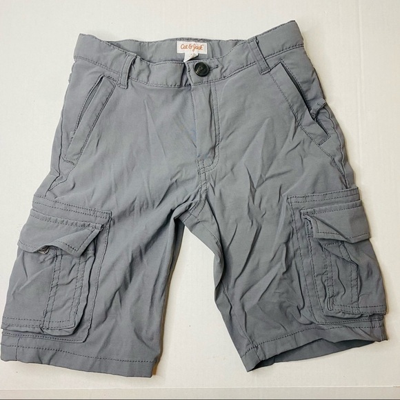 Cat & Jack Boys Cargo Shorts Gray Sz: 7 - Picture 1 of 5